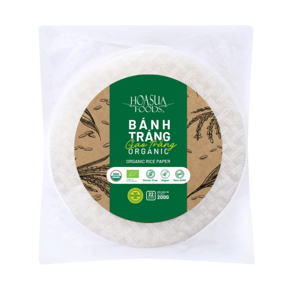 Bánh Tráng Gạo Trắng Hữu Cơ Hoa Sữa (200g x 10)